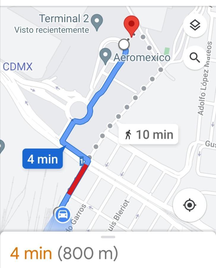 Departamento Cercano Al Aeropuerto T2, A 2 Calles Mexiko-Stadt Exterior foto